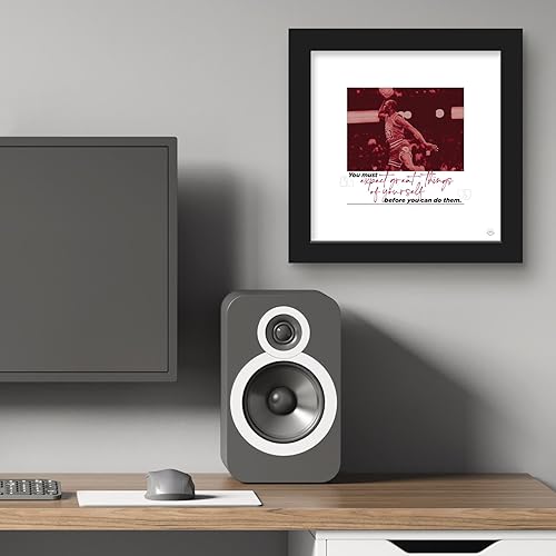 Miniatura 5 de Trends International Gallery Pops Michael Jordan - Arte de pared con texto en inglés Quote Expect Great Things, versión enmarcada negra, 12 x 12