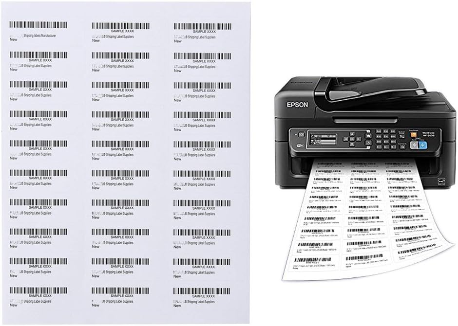 SJPACK 30-up Address Labels 1" x 2-5/8" Mailing Labels,15000 Lables, White Label Sticker Papers for Laser Inkjet Printers, (500 Sheets) - Image 2