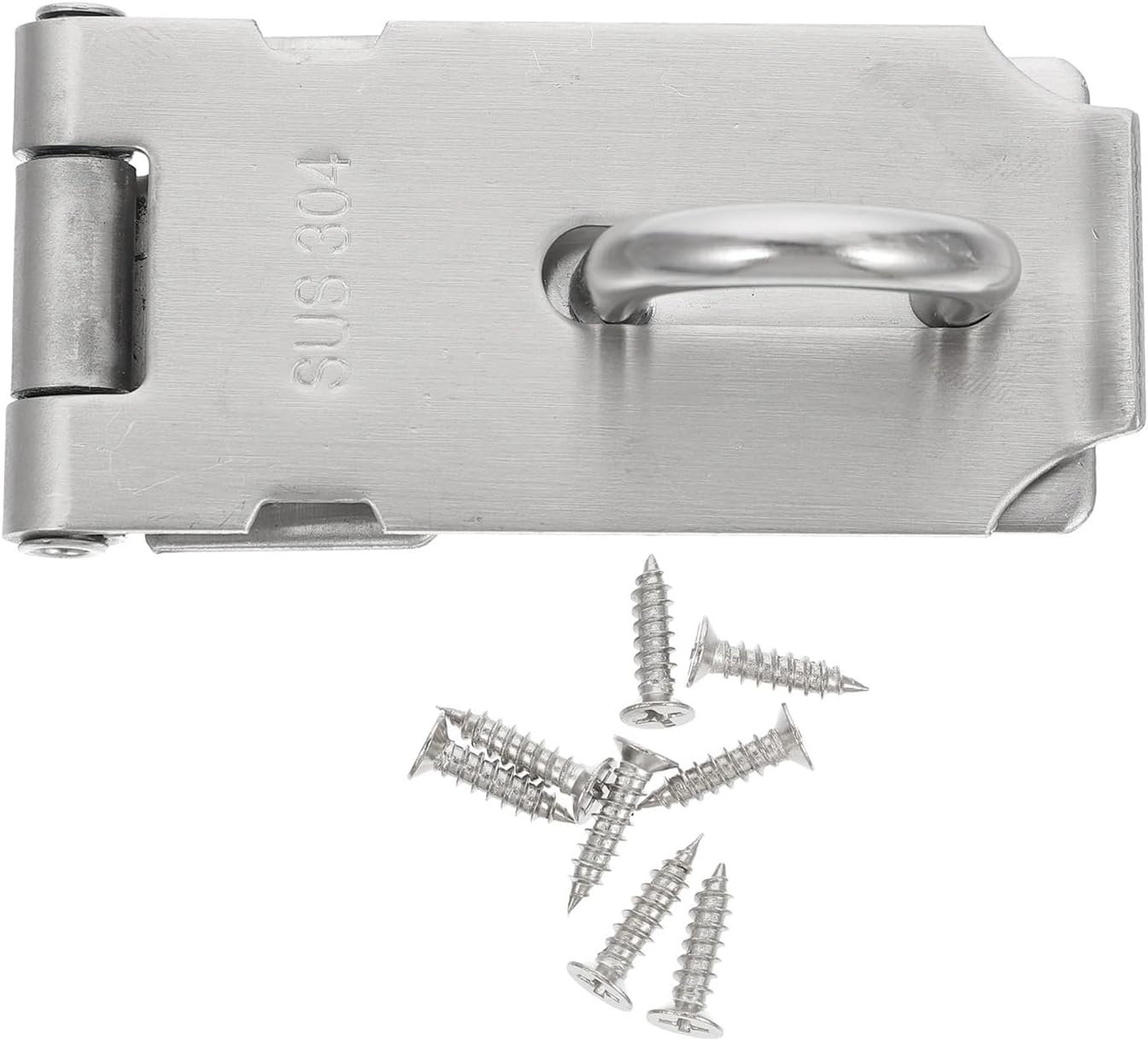 Hasp Latch 8pcs Stainless Steel Safety Padlocks and Lock Buckles Padlock Door Bolts, Heavy-Duty Shed Locks for Door Gate Cabinets Etc