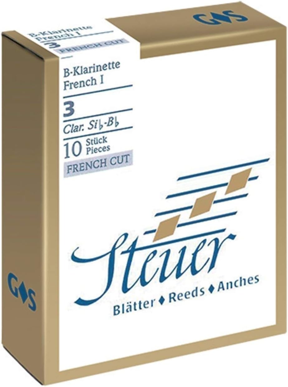 Steuer Reeds BB-Clarinet Solo White Line, French Cut, 10 pcs, Size 3