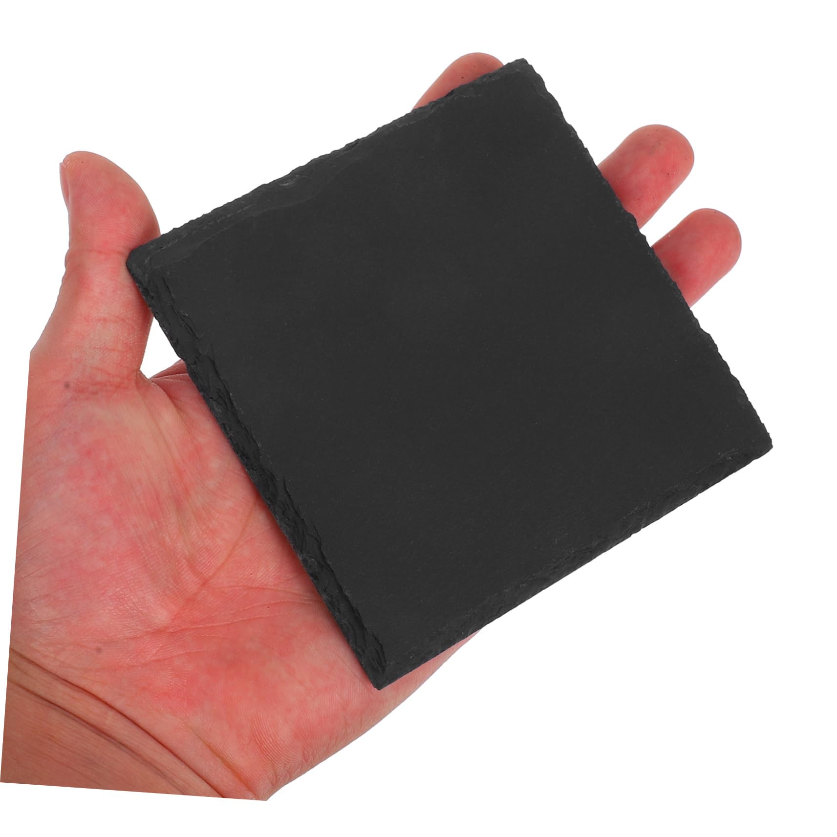 sous-Verres Faciles à Nettoyer Ronds Lot de 12 en Ardoise Noire, Résistants la Chaleur, Antidérapants pour Whisky et Boissons, Déco Maison