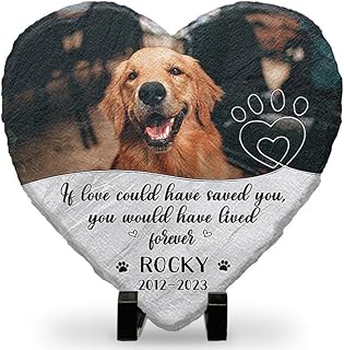 Pawfect House Pet Memorial Gifts, Pet Loss Gifts, Cat Memorial Gifts, Dog Memorial Gifts for Loss of Dog Sympathy Gift, Grave Decorations for Cemetery, Garden Decor, Personalized Dog Memorial Stone