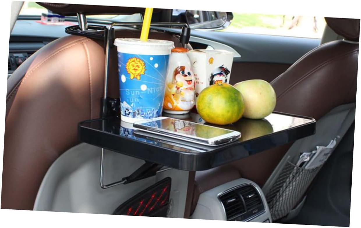 Portable Car Seat Tray Desk with Drawer Multipurpose Folding Laptop Holder for Vehicles Food and Drinks Organizer Easy Installation and Removal Compatible with Steering Wheel and Back Seat