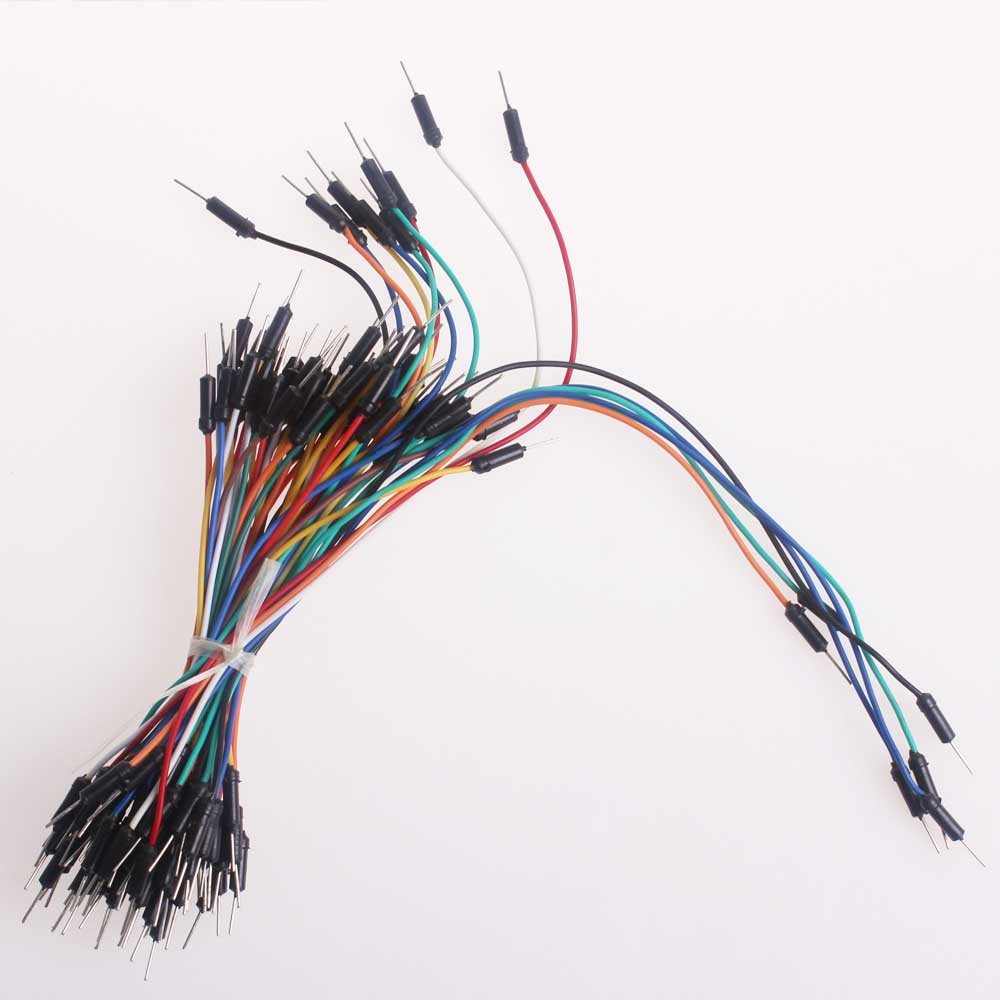 Hacktronics Flexible Wire Jumpers Male-Male, 100 pcs