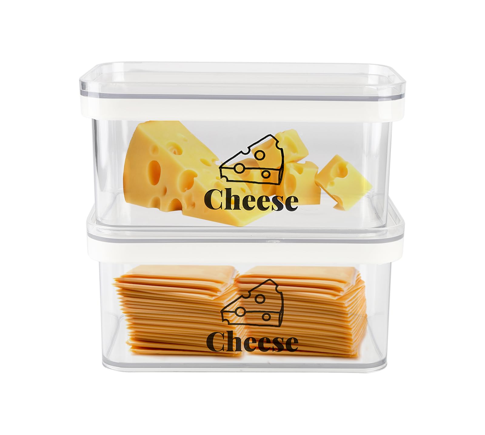 ABOOFAN Contenitore Per La Conservazione Del Formaggio A Fette - Blocchi Di Burro In Scatola Per La Conservazione Delle Fette Di Formaggio Con Coperchio Ribaltabile Porta Fette