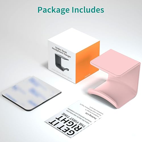Miniatura 8 de HomeMount Gancho para auriculares debajo del escritorio, soporte para auriculares debajo de la mesa, soporte adhesivo para auriculares para juegos,