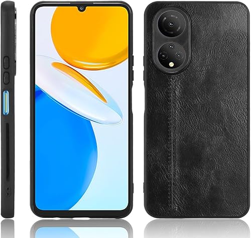 Funda para Honor Play 30 Plus 5G, funda para Honor X7 de piel sintética con funda 3 en 1, color negro