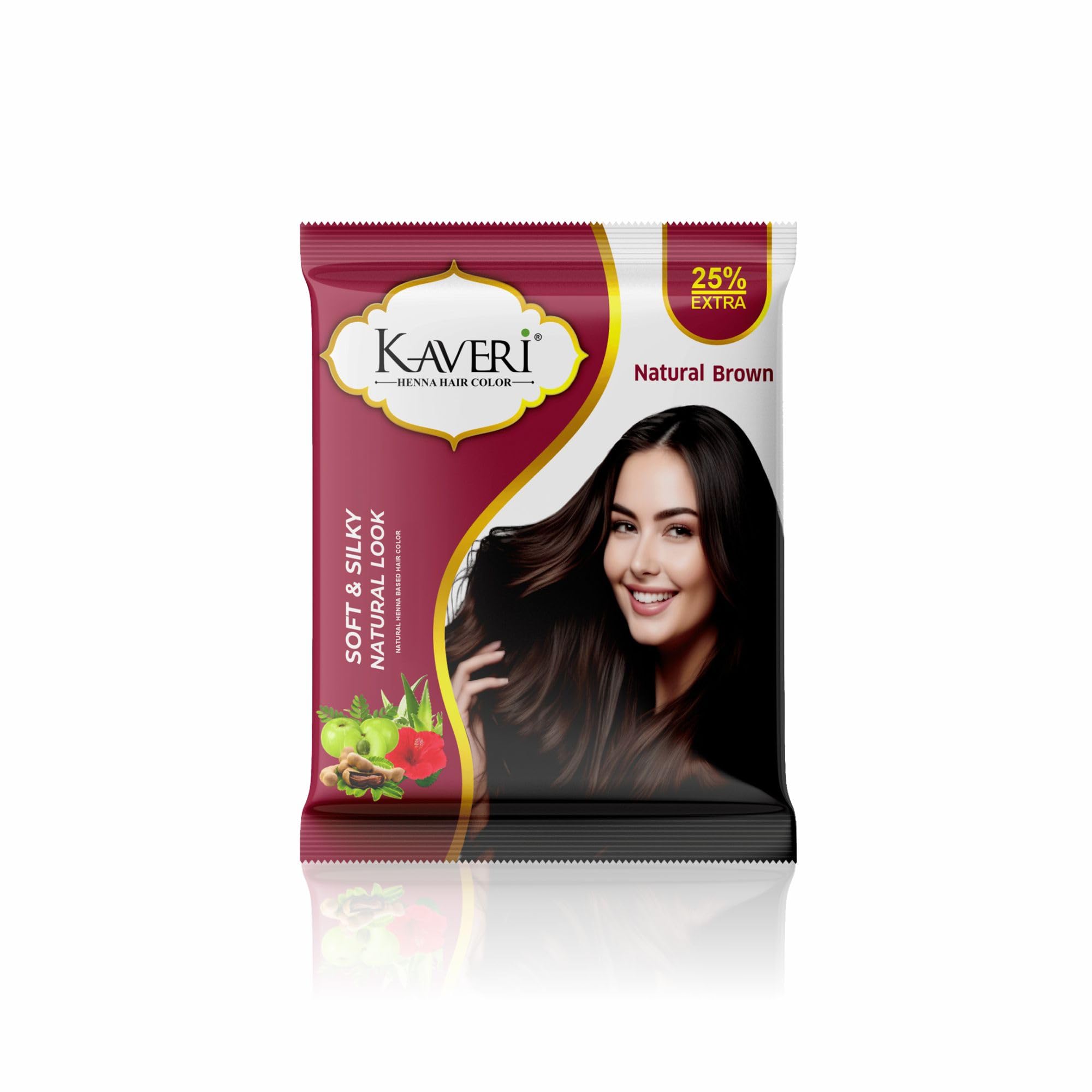 Kaveri Henna-Based Hair Color Natural Brown for Men & Women | No Ammonia, Enriched with Vital Herbs | Long-Lasting Hair Dye | 15g Each (Pack of 20)-image-7