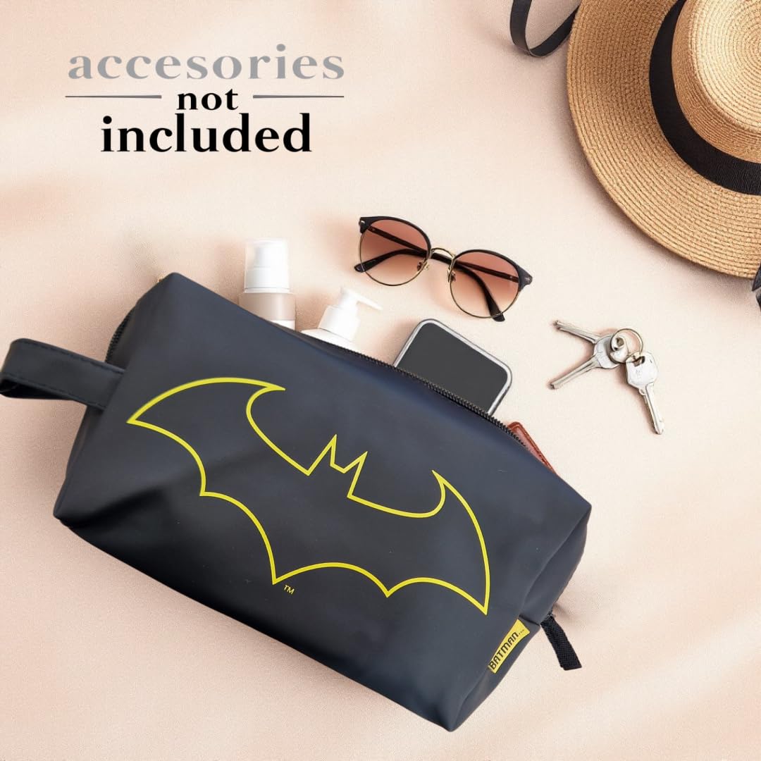 ARDITEX, Batman Beauty Case Impermeabile, Borsa da Toilette per Uomo e Bambino, Astuccio 100% PU, Ideale per organizzare Prodotti per l’Igiene o i tuoi piccoli Oggetti, 3 x 22 x 8 cm