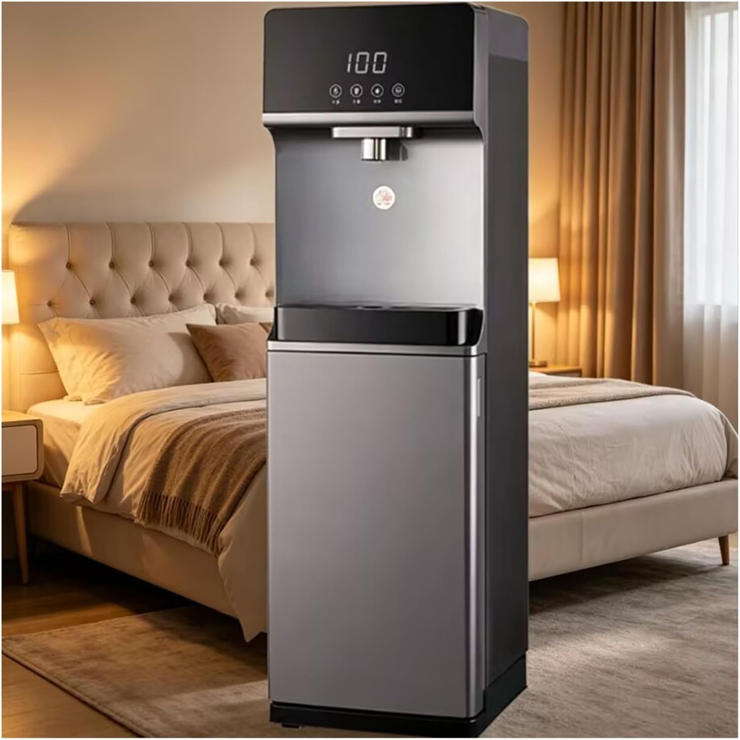 Bottom Loading Water Cooler Dispenser, Floor Loading Chillers & Water Fountains Heats Up in 3 Seconds 5 Temperature Settings Hot Waters Dispensers for Home and Small Business Use