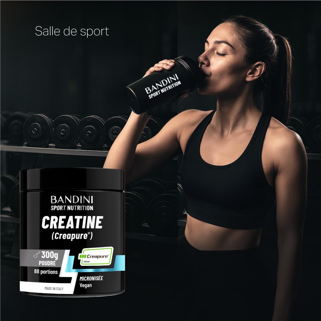 Bandini® Créatine Creapure® Monohydrate en Poudre | Pure Creatine Powder | Prise de Masse Musculaire et Force | Supplément pour l'Entraînement et la Musculation | Pour l'ATP et la récupération