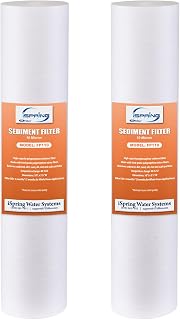 iSpring FP110X2 10"x2.5" Universal Sediment Water Filter Replacement Cartridges, 10 Micron Multi-layer Sediment Filter, 2 Pack