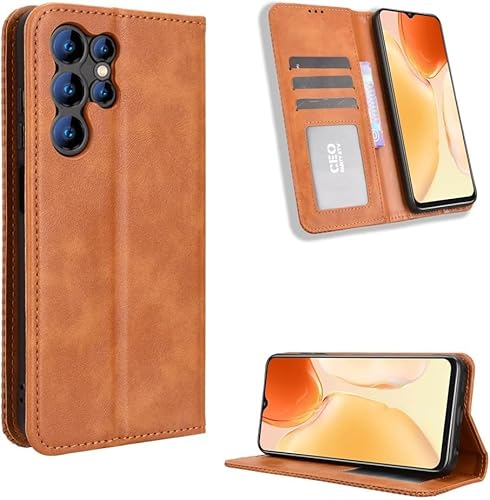 For OUKITEL C69 �P�[�X �蒠�^ �J�o�[PU���U�[ �g�уP�[�X �X�}�z�P�[�X �C�菝�h�~ �ϏՌ� �}�O�l�b�g�� �y�� �S�ʕی� �J�[�h���[ ���u���@�\�Ή� �w��h�~�g�� �u���E�� OUKITEL C1/C1 Pro �Ή�