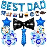 Fathers Day Balloons Decorations Set, Fathers Day Decorations Kit Includes Fathers Day Latex Balloon