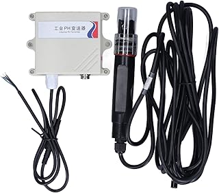 Atyhao PH Transmitter, IP65 Waterproof Humidity Sensor Transmitter RS485 Interface 0~14.00pH with Conductivity Electrode for Aquaculture