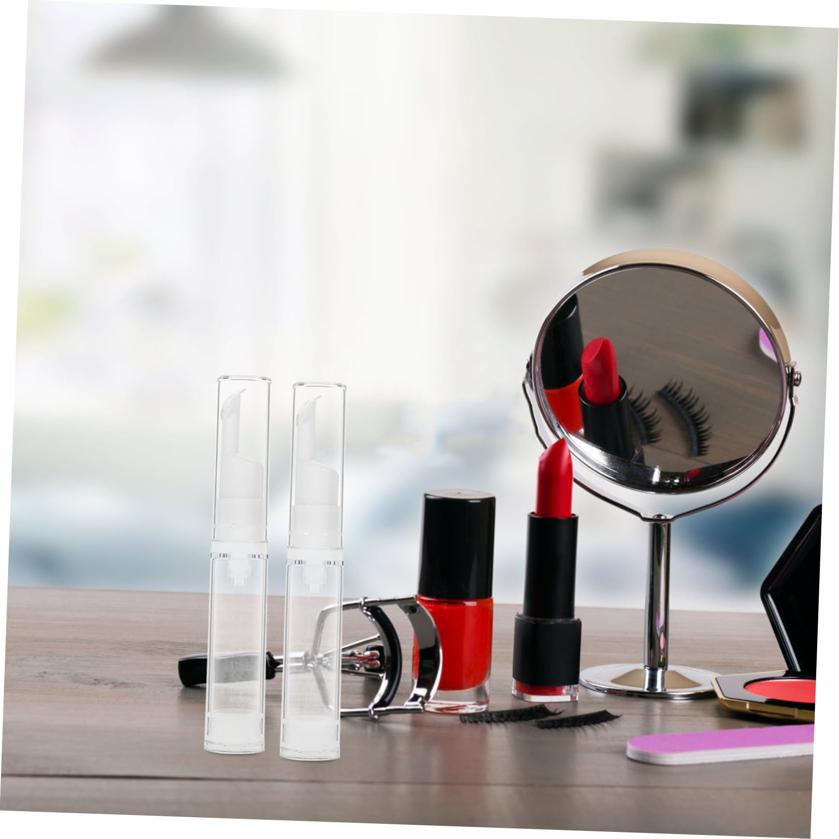 4 set di bottiglie ricaricabili Airless Pump per viaggi, flaconi cosmetici per lozione e fondotinta per leak e pratici, 10 pezzi * 4