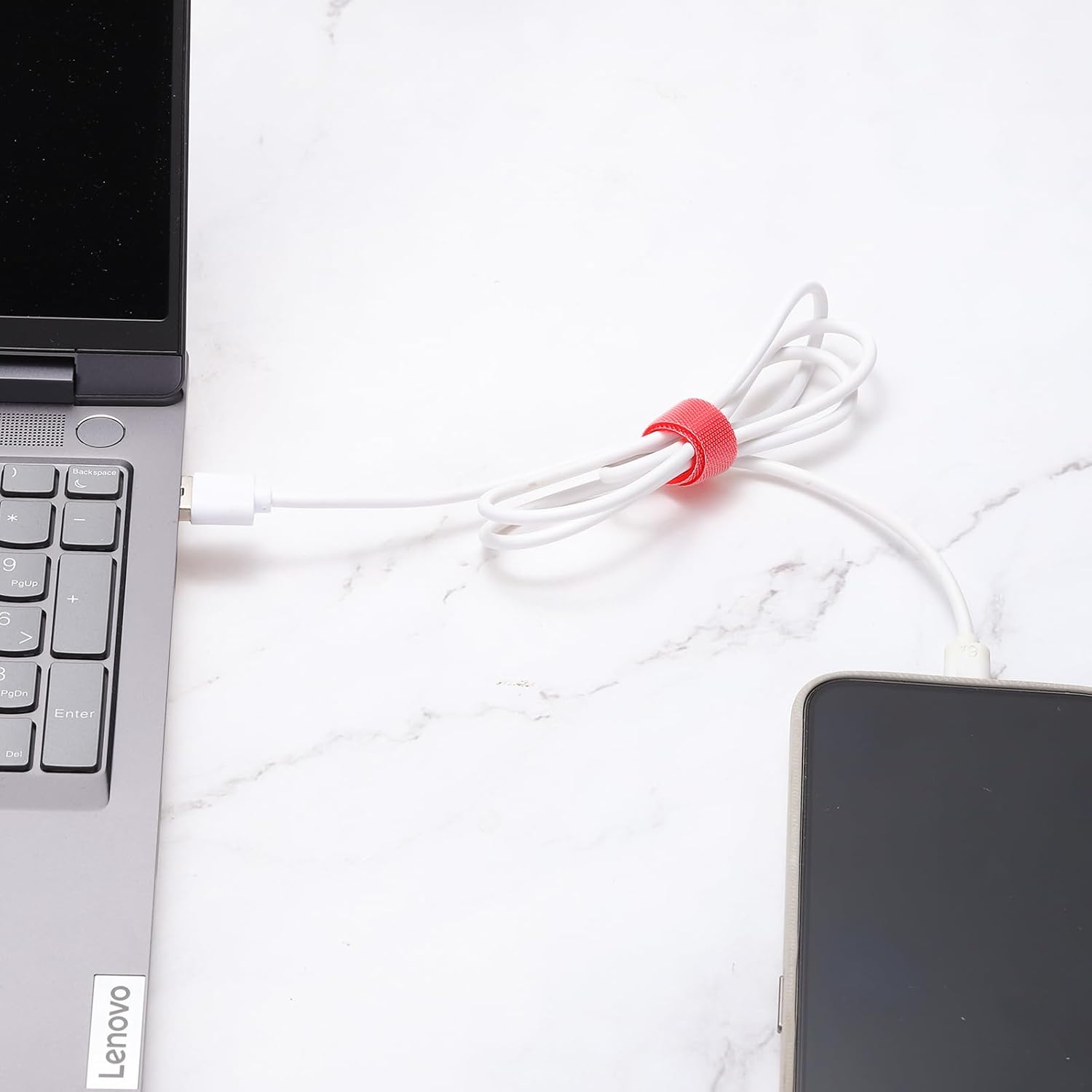 MECCANIXITY 50PCS Red Cable Ties 6 Inch, Reusable Wire Straps Adjustable Cable Cord Management for Electronics Computer