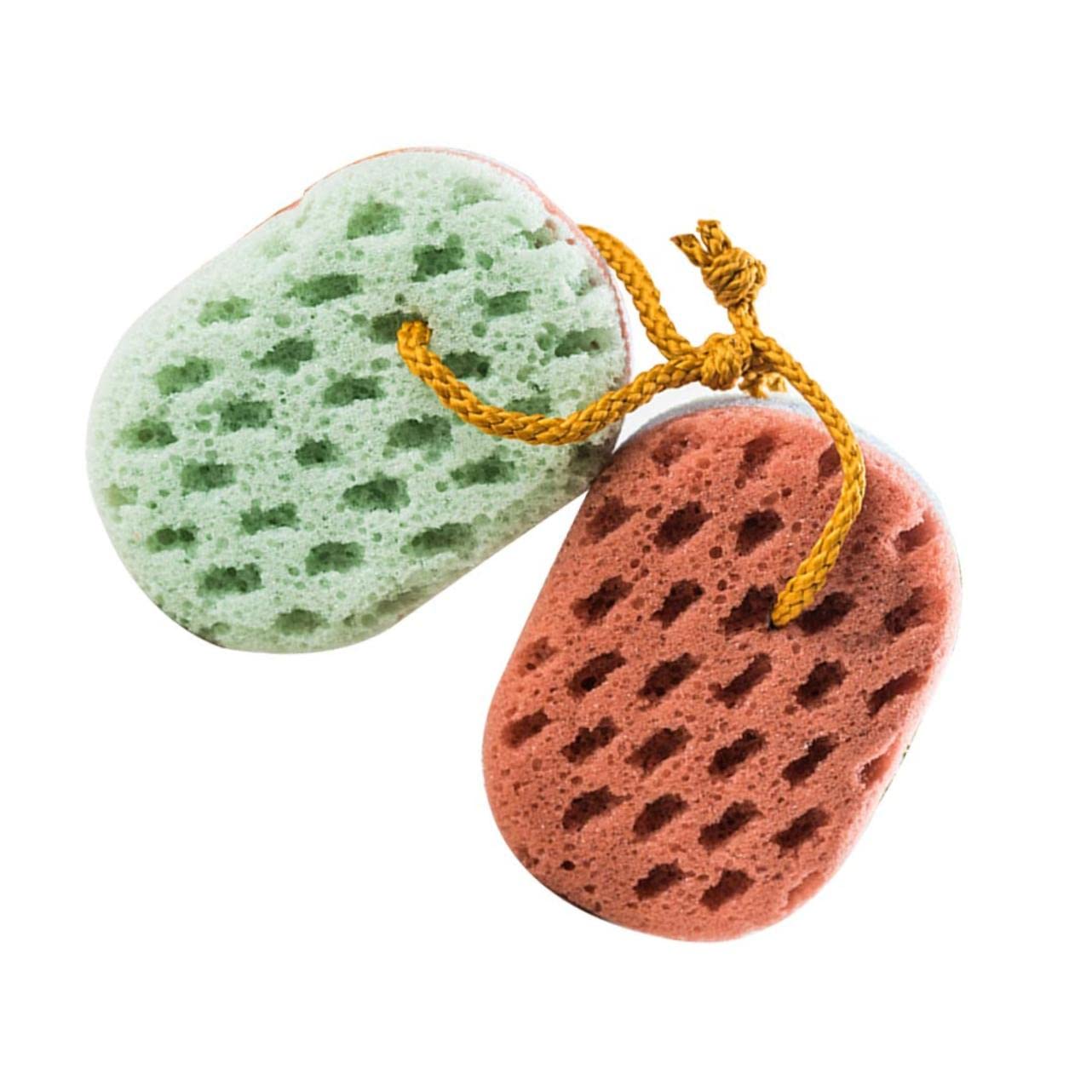 Didiseaon 6pezzi Macarons Seaweed Bath Sponge Esfoliante Naturale Per La Massaggio e Pulizia Corpo Spugne Colorate Per Bagno Misto
