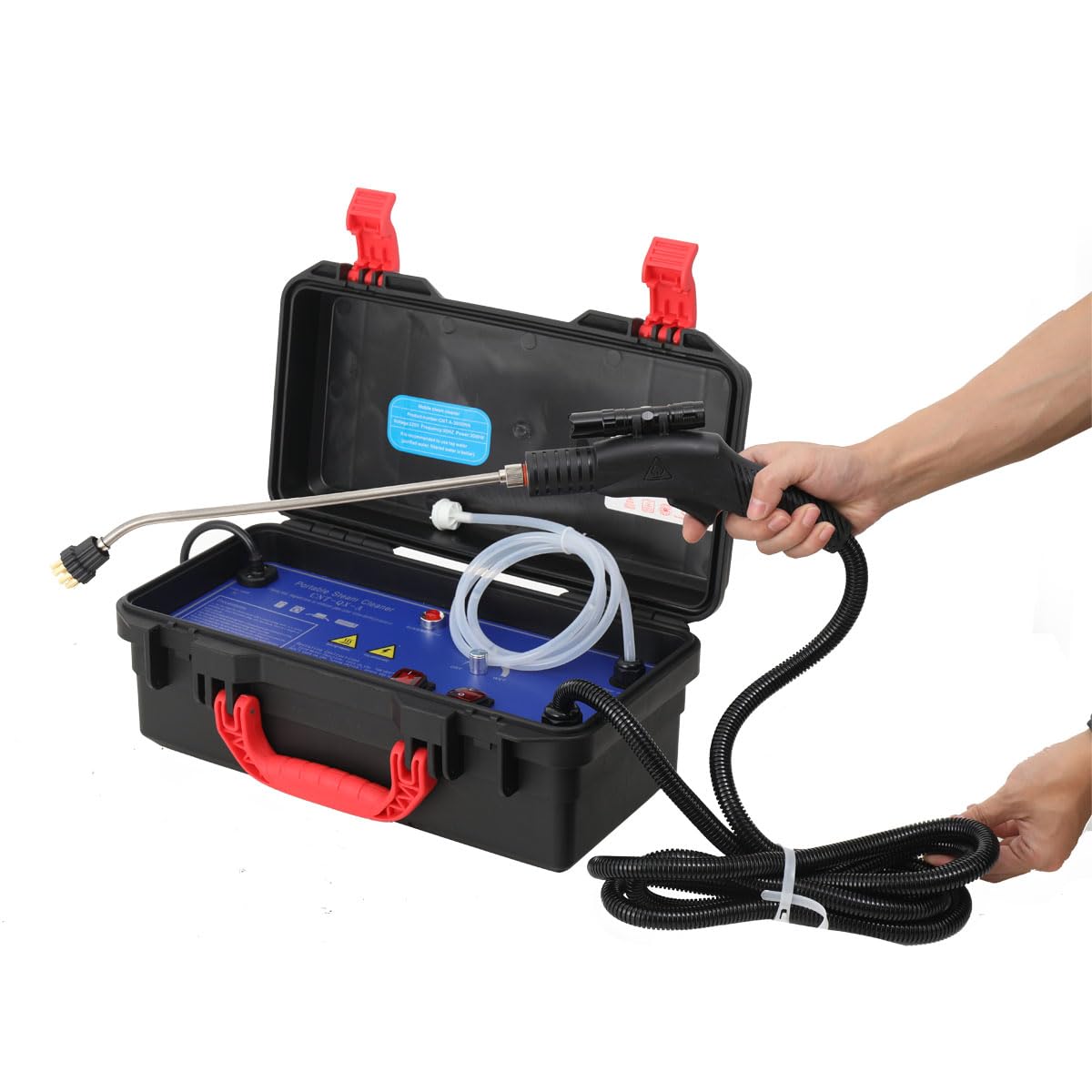 Pulitore a Vapore ad Alta Temperatura 100 – 120 °C, Pulitore a Vapore Elettrici a Mano, Domestico ad Alta Pressione Vapore per Auto, Pavimenti e Divano, Moquette, Pulizia 3000 W
