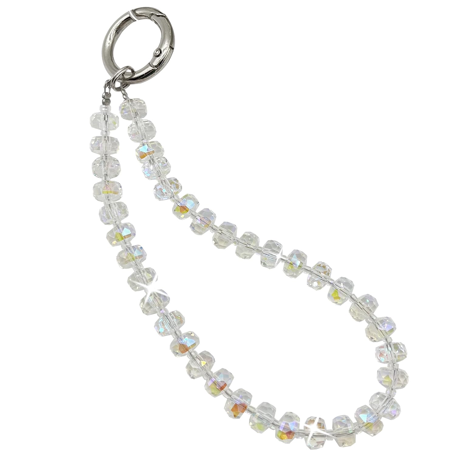 TENOC Beaded Phone Wrist Strap, Clear