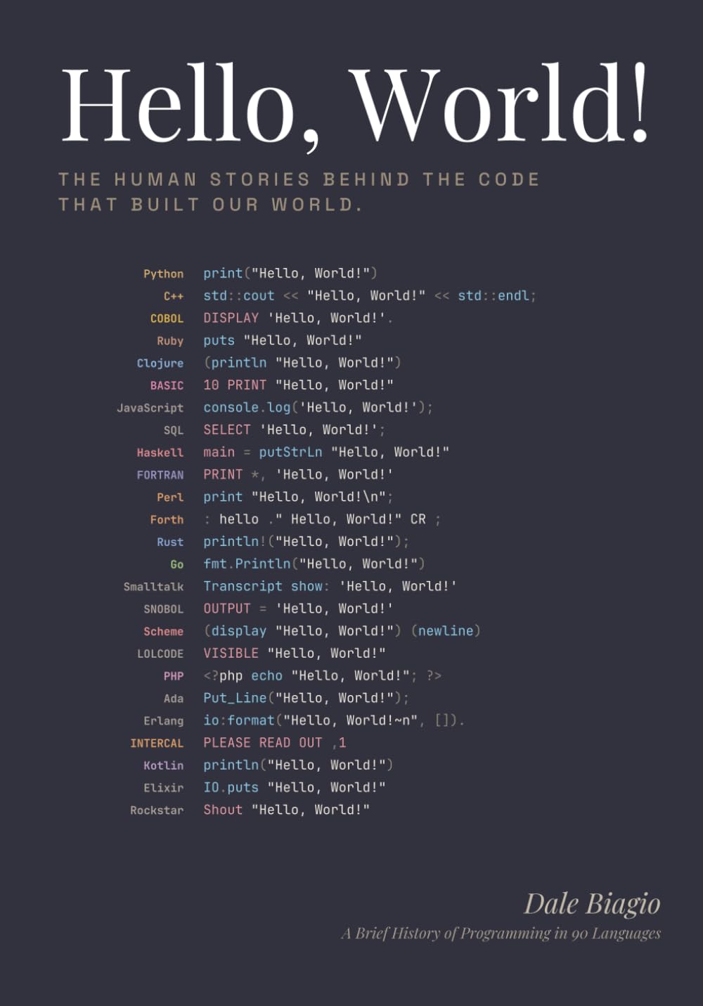 Hello, World!: A Brief History of Programming in 90 Languages