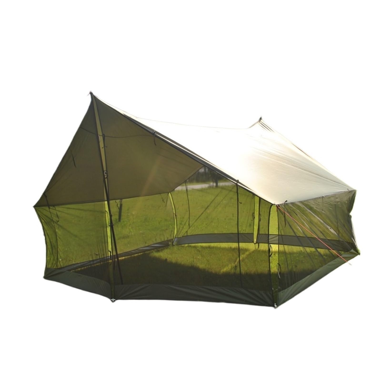 Casetta for schermo for amaca, telo da campeggio di grandi dimensioni, tenda portatile(Army green)