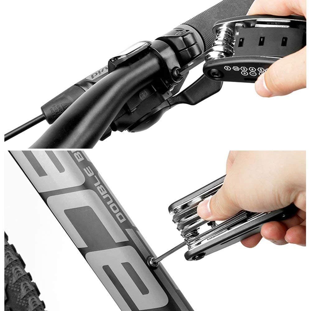 JMC 16 in 1 Multi-Functional Bike Bicycle Repair Tool Kit | Metal Cycling Road Bikes Mountain Bikes MTB | Allen Key Spoke Wrench | Spanner Combo – Multicolor 2