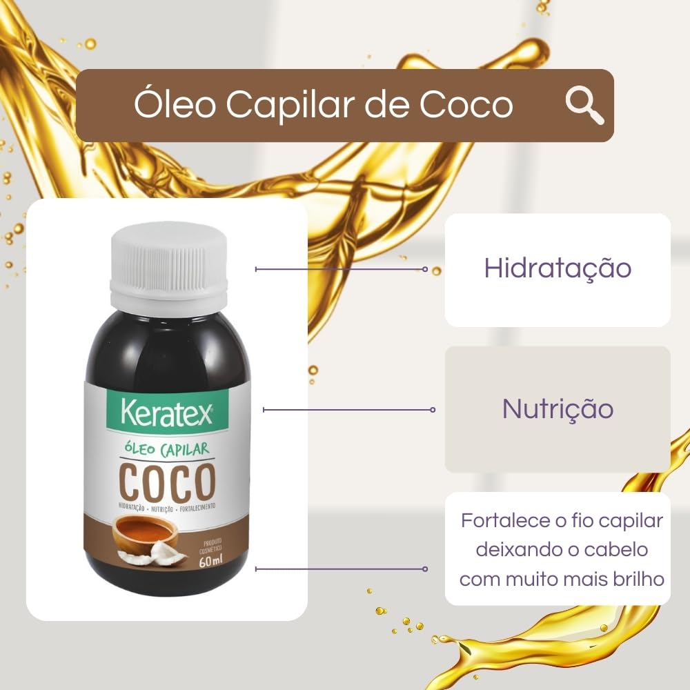 FIXED Oleo De Coco Capilar Keratex 60Ml | Amazon.com.br