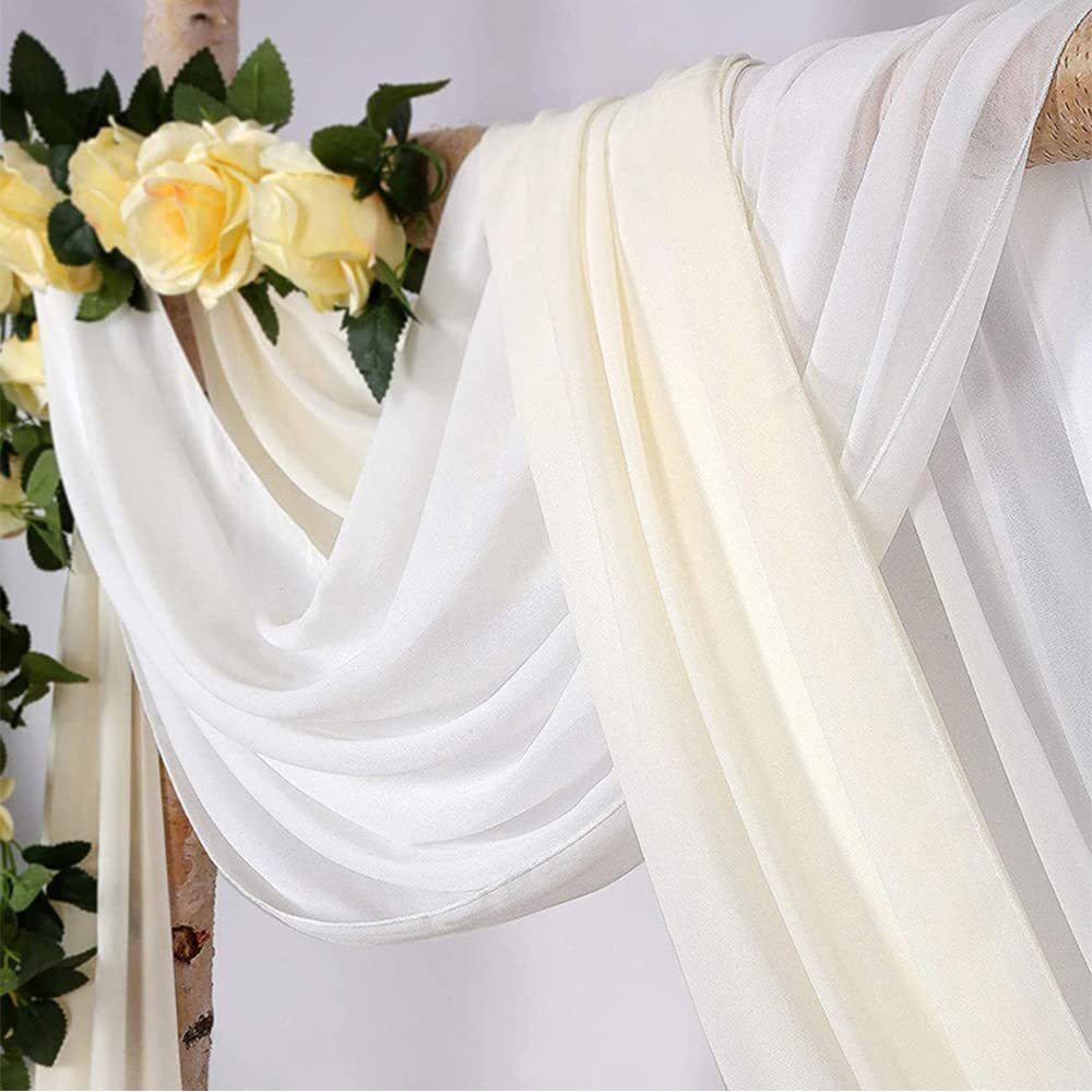 Telo In Chiffon Trasparente Per Arco Nuziale, 130x518 Cm, Viola, Per Decorazione Matrimonio E Feste