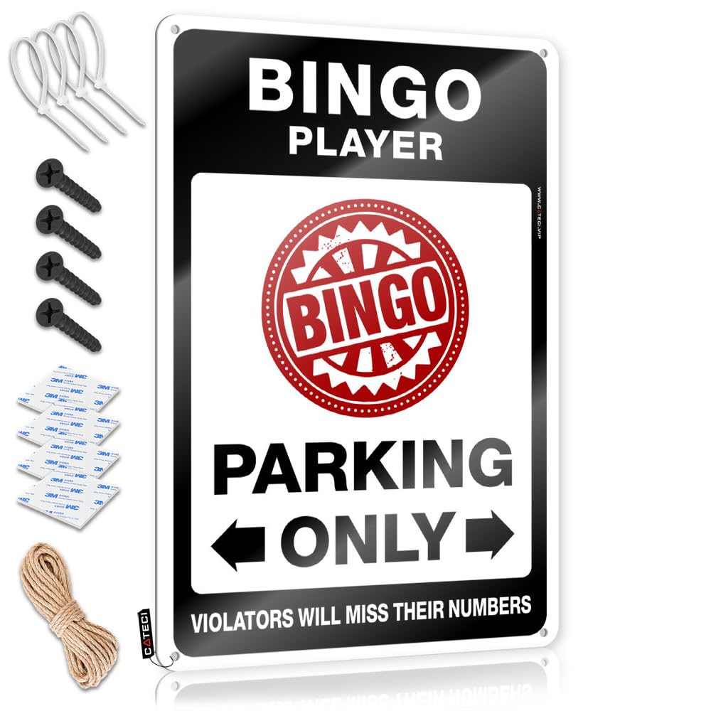 Fzfn Colour Farm Farmhouse Vintage Wall Decor - Bingo Player Parking Only Essentials Rustic Wall Hanging(30X40cm)