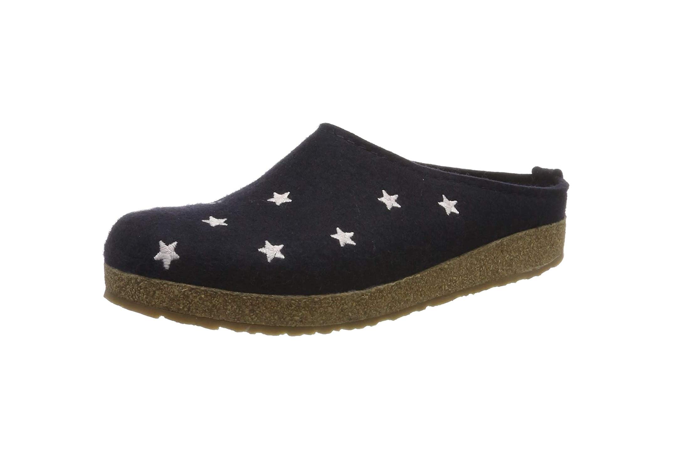 HAFLINGER Womens Grizzly Stelline Wool Felt Indoor/Outdoor Clogs