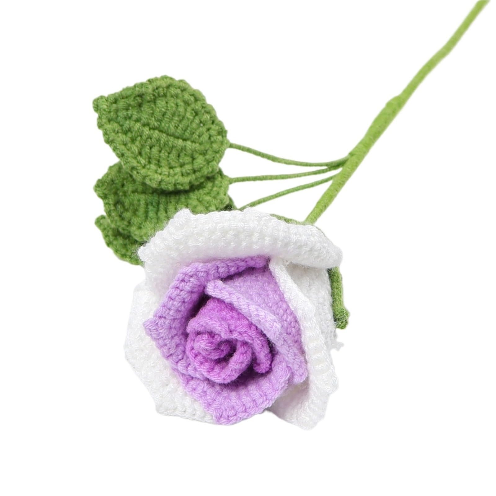 ZHSOAO Big Rose Crochet Flowers Creative Knitting Handwoven Bouquet for Weddings Birthdays(Color7)