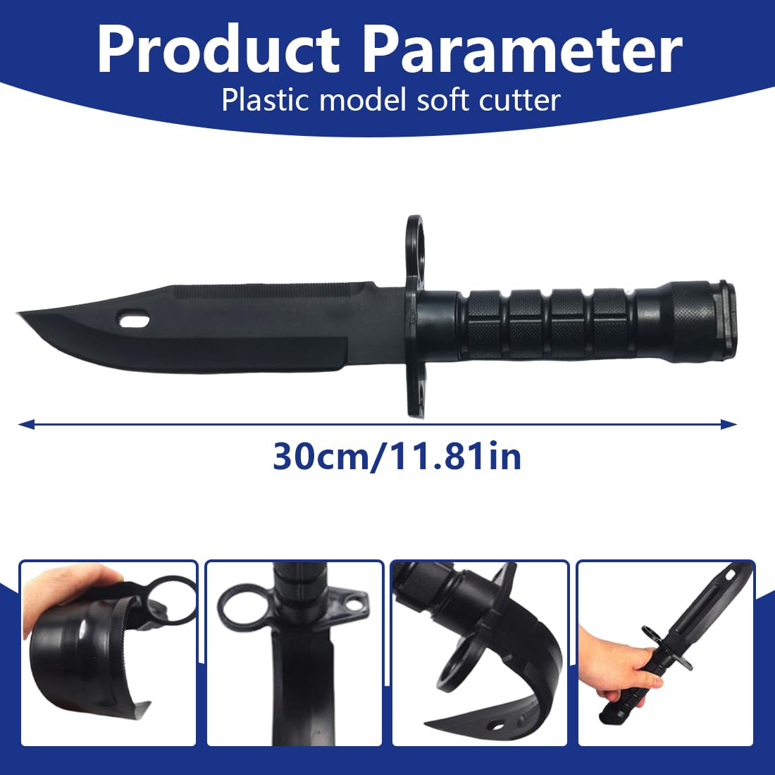 Cuchillo de goma sintética para entrenamiento - Silicona suave seguro para artes marciales defensa personal cosplay