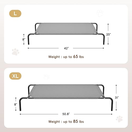 Miniatura 9 de Cama elevada para perros grandes, cunas elevadas, para interiores y exteriores, hamaca impermeable para mascotas con malla transpirable lavable,