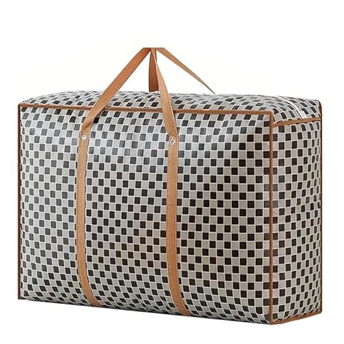 Primes DIY Premium Reusable Shopping Bag, Eco-Friendly Bag for Stylish and Sustainable Retail Therapy, Laundry, Reusable Store, Cloth, Waterproof, Handles and Zipper Bags(Brown chequered)