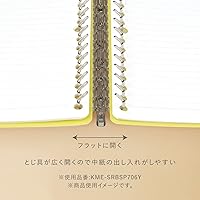 Vista 5 de Kokuyo Me Campus - Carpetas inteligentes con anillas, cuadernos B5 Moon Lime, hasta 60 hojas de 26 agujeros, carpeta delgada con 10 hojas sueltas