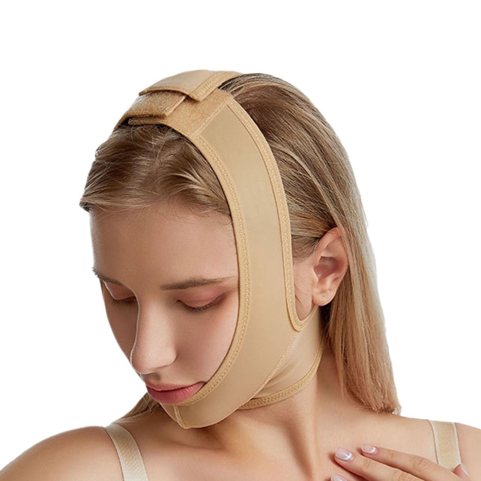 Cintura Tonificante per il Viso da Donna Cintura Snellente per il Doppio Mento Indumento Compressivo Post-liposuzione Fascia Facciale