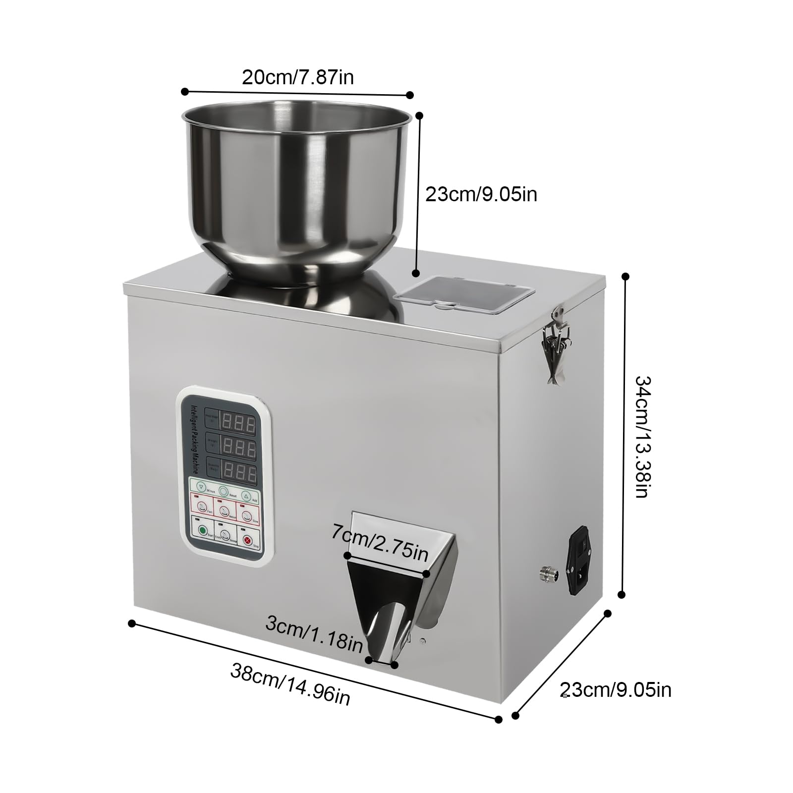 1~100g Filling Machine Automatic Filler Machine Stainless Steel Particle Weighing Filling Machine Weigh Filler for Beans Seads Grains Tea Granular Pack