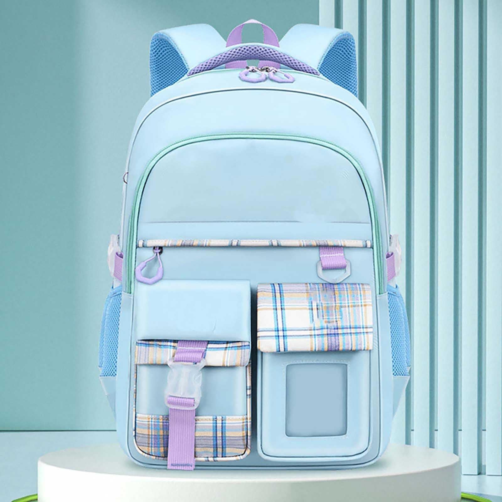 Zaino Scuola, Zaino Bambina Scuola Elementare Scomparti Multipli, Zaino Leggero per Il Ritorno a Scuola per Ragazze, Adatto per Classi 1-4, età 5-15