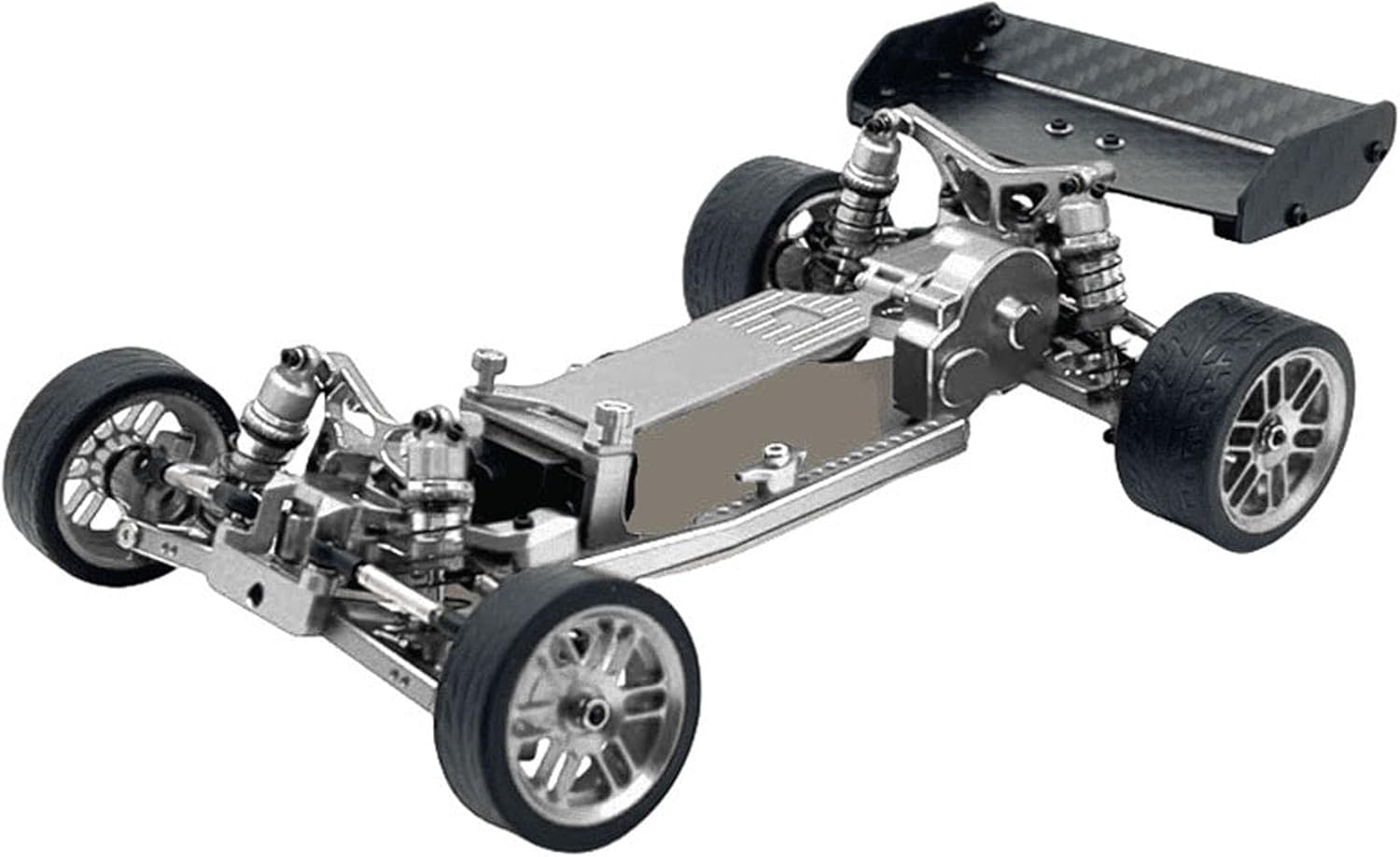 Metal Upgraded Chassis Frame 1/24 Scale Aluminum Alloy RC car Frame Suitable for LOSI 1/24 Micro-B and WLToys 1/24 244016 losi Micro b Upgrade (Silver)