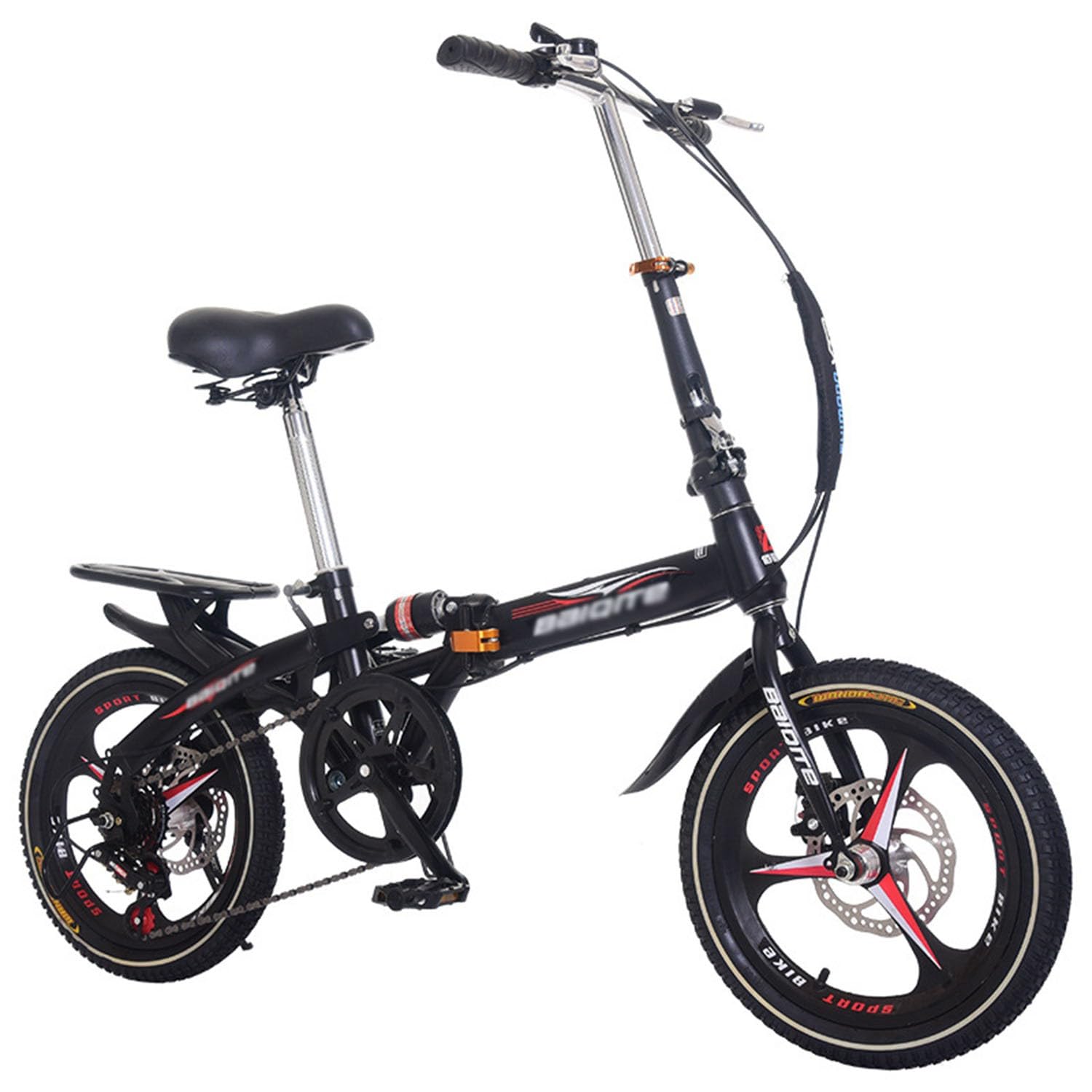 Folding Bike,Foldable Bicycle 6-Speed Folding Bicycle Easy Folding City Bicycle,Dual Disc Brake Portable Bike for Women and Men