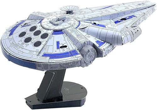 Miniatura 5 de Metal Earth Serie Premium Star Wars Solo Lando's Millennium Falcon 3D Kit de modelo de metal con pinzas Fascinaciones