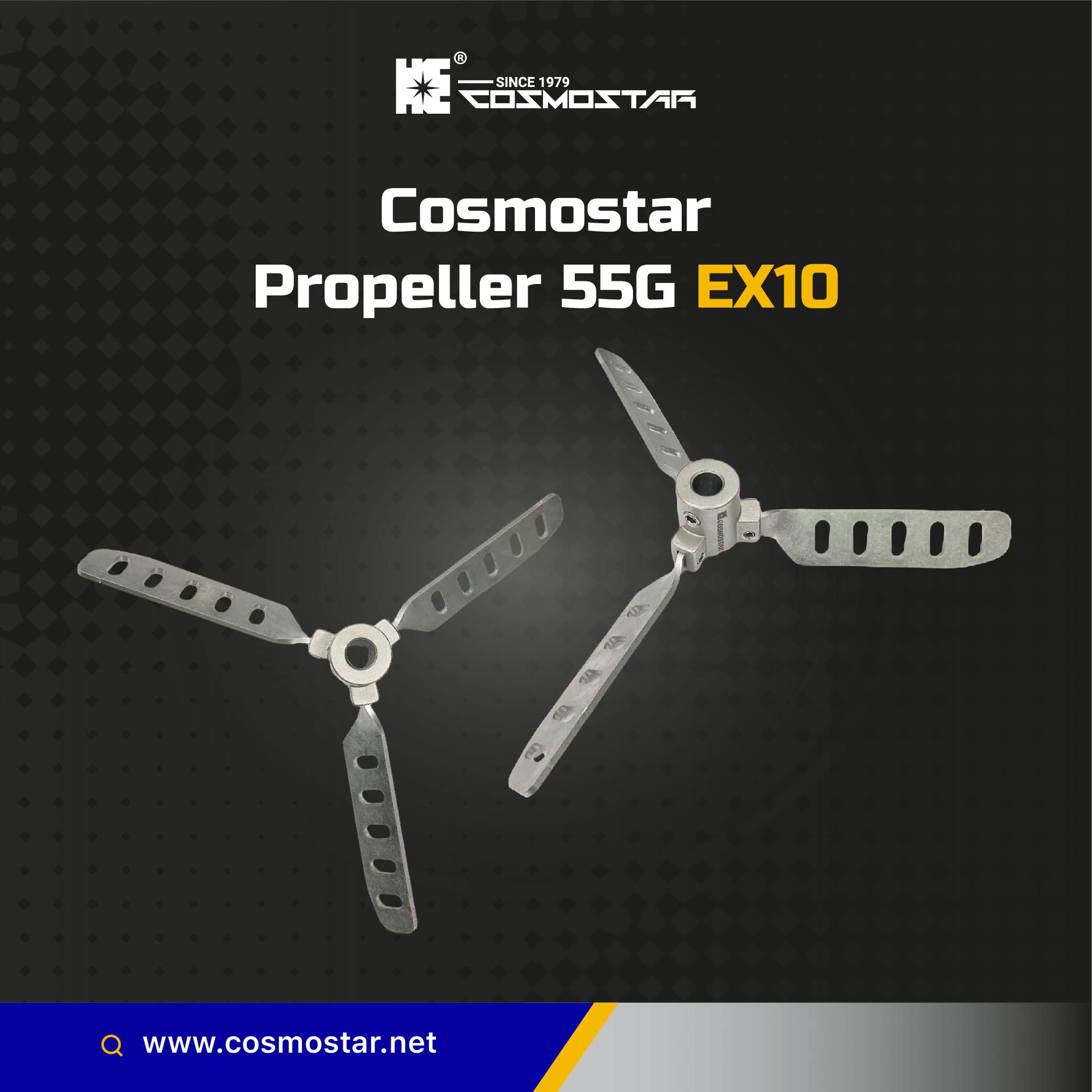 Cosmostar - Cuchilla expansible de mezcla de acero inoxidable de 55 galones, herramientas de hélice agitadora para pintura epoxi, resina, paleta agitadora de silicona con varilla de eje de 0.47