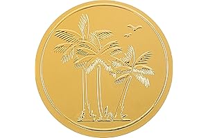 CRASPIRE Palm Coconut Tree Stickers 2&quot; Envelopes Seals for Summer Wedding Invitations