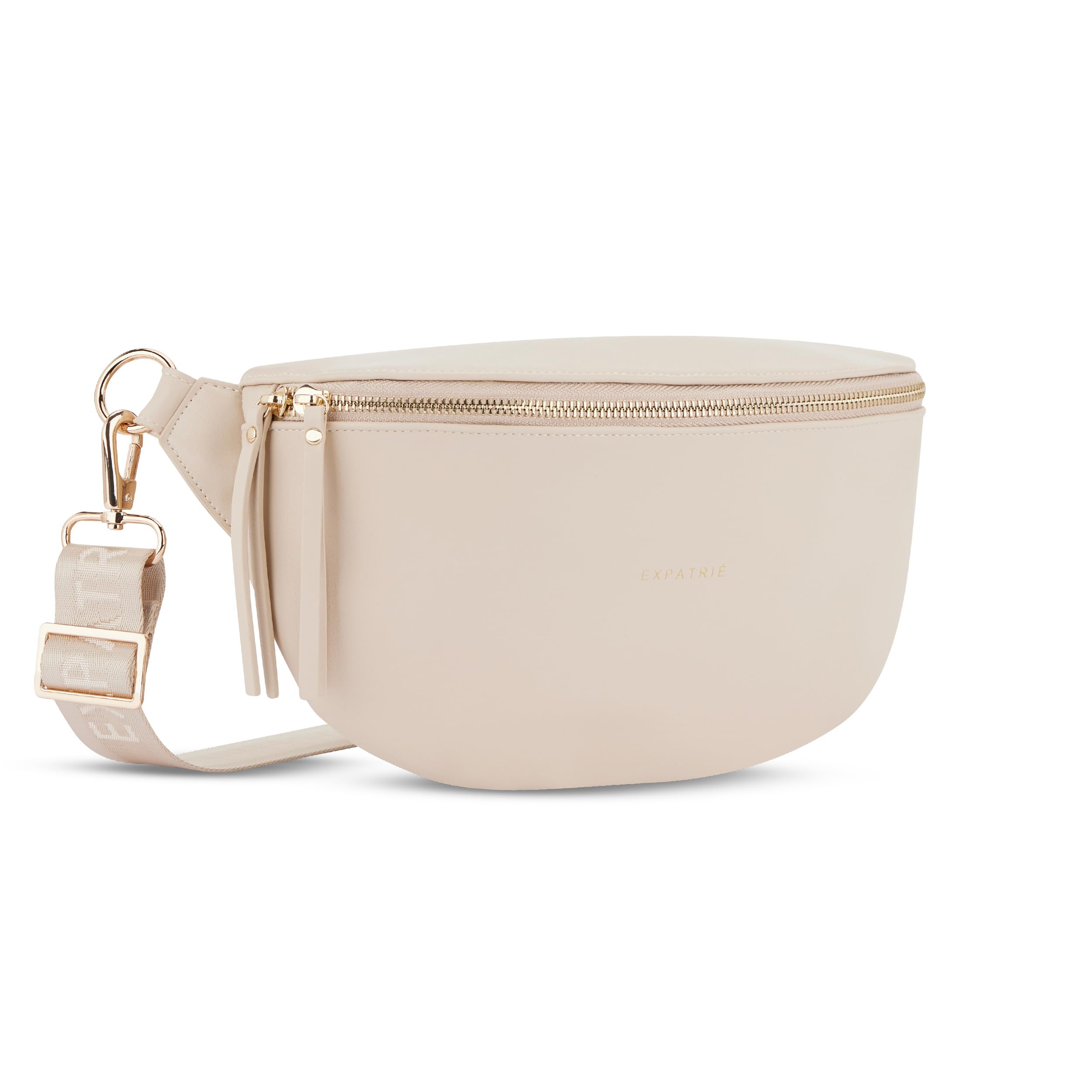 Expatrié Bauchtasche Damen Beige - Alice Medium - Gürteltasche für Festival, Reisen & Alltag aus Veganem Leder - Brusttasche Stylisch - Wasserabweisend