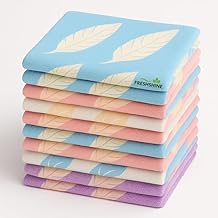 Face Towel/Handkerchief/Rumal Microfiber Small Size -Pack of 12 Pieces - Soft and Super Absorbent Face Towels for Women's, Kids and Newborn Babies - 25x25 CM - 1 Dozen