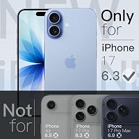 JETech iPhone 17 6.3" vékony tok kamera védelemmel, átlátszó minimalist hátlap Mist Blue - iPhone 17, Mist Blue 2