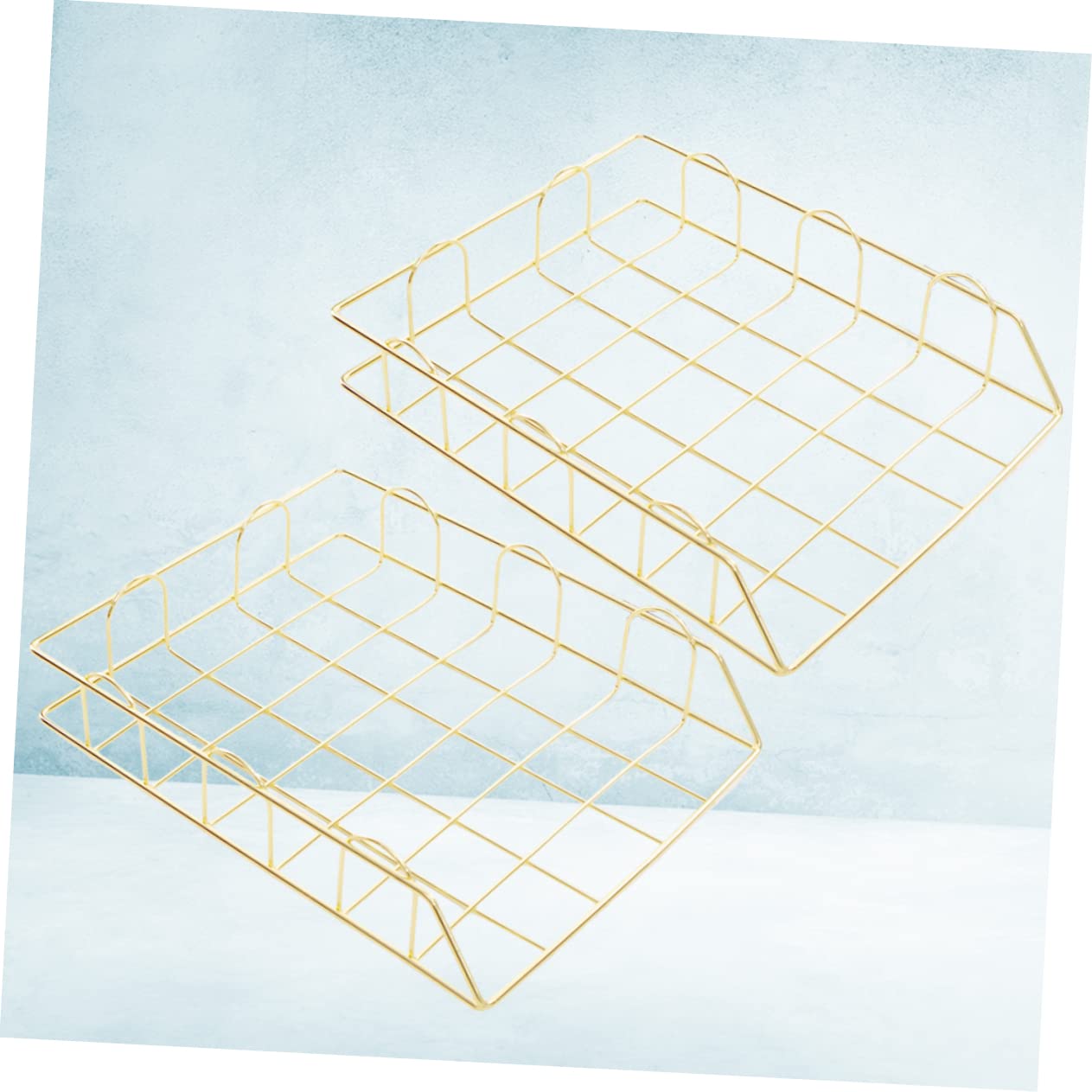2pezzi Vaschette Portadocumenti Impilabili Organizer Per Scrivania Rack Per File e Documenti Contenitori Per e Funzionali