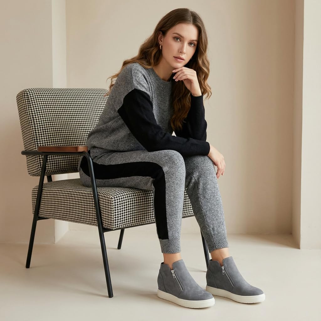 CUSHIONAIRE Women's Hart Hidden Wedge Sneaker +Wide Width Available - Image 3