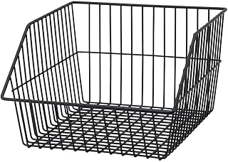 ネットカゴ ブラック 幅29.5×奥行38×高さ(前10・後20)cm 1個【 ワイヤーバスケット ワイヤーかご バスケット アイアンバスケット ストア・エキスプレス 】 61-653-34-3_5094-1292